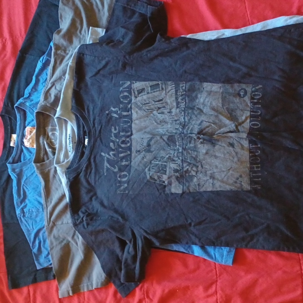 5 Boys tee shirts  size med.